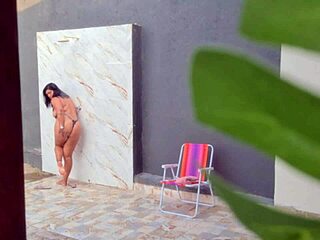 Amateur video of my hot neighbor taking a shower