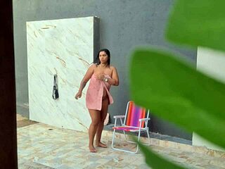 Amateur video of my hot neighbor taking a shower