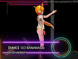 in this mmd anime, characters go bananas with erotic food play