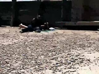 Damn, BBC slams cheating teen 18+ pussy on beach!