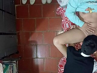 stepson fucks stepmother under ceiling camera