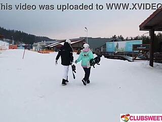 18yo alice flore and amelia ost fuck pussy after snowboarding