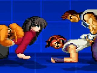 Yuri and Rin in Steamy Hentai Game Encounter