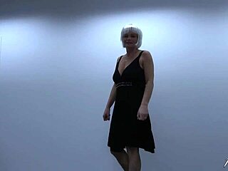 Busty milf swallows strangers cum after fuck