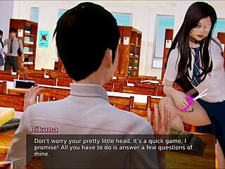 Brunette College Babe In Homemade Anime Action