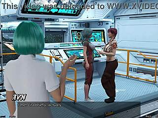 Beautiful Indian MILF in a hot space scene in a 3D game