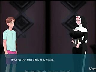 A priest seduces a nun in the confession box in a cartoon porn video