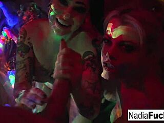 Nadia White and Ophelia in a hardcore group sex scene