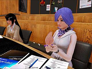 3D animated harem hotel with chubby and beautiful women