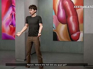 3D cartoon of a brunette MILF’s infidelity with a BBC