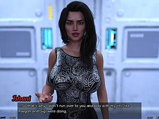 Hot indian milf in curvy outfit gets naked in stranded in space 4 game