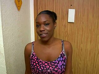 A black teen gets a creampie from her step daddy