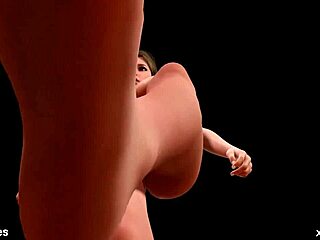 3D foot fetish video with femdom and anime hentai elements