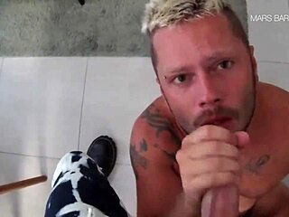 Skinhead dominant bareback fucking and domination in gay anal sex video