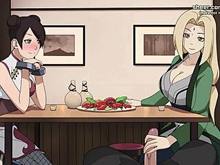 i’m loving tsunade and tenten’s public handjob in naruto hentai