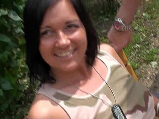 Brunette gets into some hot action with a dildo and a big cock