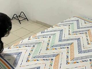 i sneak into my hermanastra's house and convince her for hard sex, she loves my thick cock  