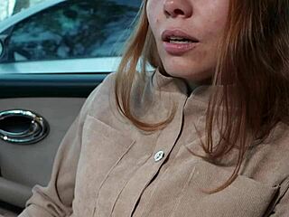 Quick car orgasm after walking for real amateur milf