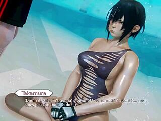 Maki Takamura's big tits and curvy body in action