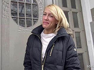 german model sandy fucked for cash outdoors