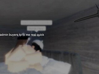 Lesbian scene with Kiwi and Saiko in a Roblox condo