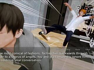 Intense hentai game academy with anime-style battles