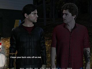 The playful fox gets his big boobs in a visual novel-style porn game