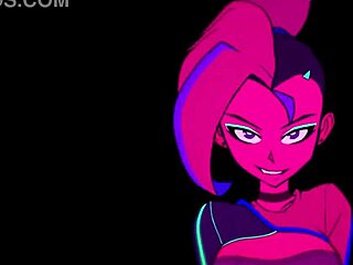 Moikaloop performs a sexy dance in hentai anime cartoon