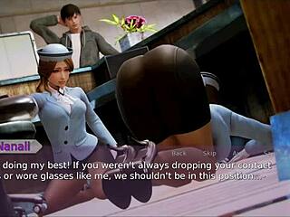 Intense hentai game academy with anime-style battles