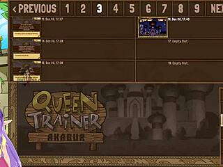 in queen trainer uncensored part 2, the character flirts with jafar amidst groping.