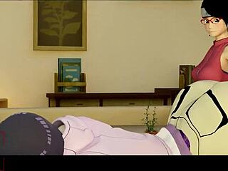 Hinata’s love scene in a cartoon series, 3D fucked by a big cock