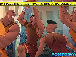 Gay gym fun: Amateurs try out big black cock and gay blowjob