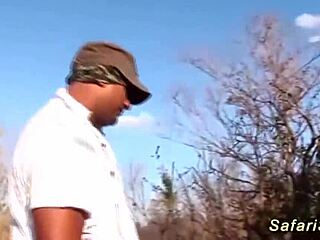 african interracial threesome with rough banging and deepthroat action