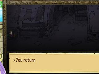 in queen trainer uncensored part 2, the character flirts with jafar amidst groping.