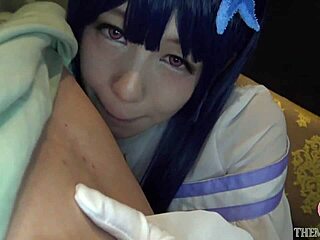 cum with me, japanese idol cosplayer creampied doggystyle