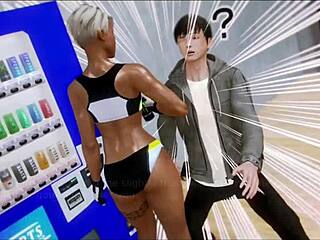 Intense hentai game academy with anime-style battles