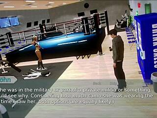 Intense hentai game academy with anime-style battles