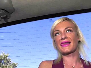 Blonde milf in car and outdoor part 1