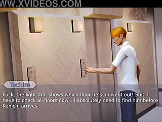 Intense hentai game academy with anime-style battles