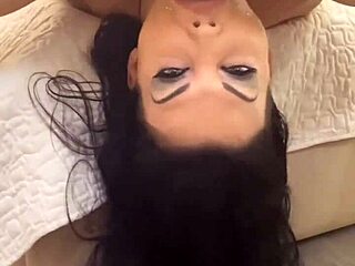 Big tits bouncing while giving a blowjob to a compilation of satisfaction songs