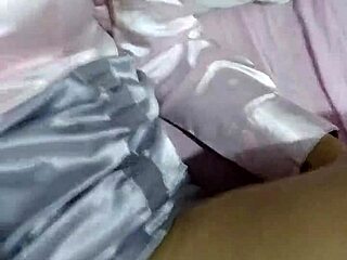 Satin silver skirt from Skirtshouse collection.