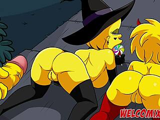 Adult cartoons with gay and big dick men for Halloween