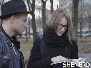 A naked amateur girlfriend gives a blowjob and gets smashed in this POV video