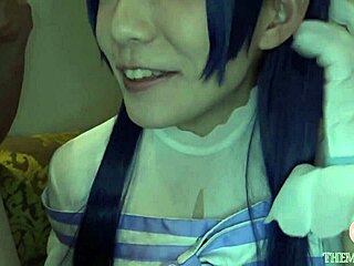 cum with me, japanese idol cosplayer creampied doggystyle