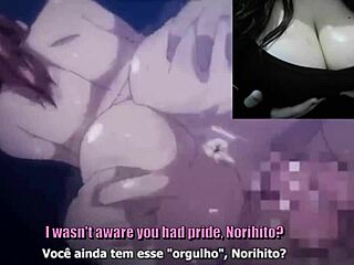 Himawari's big nipples get oiled and solo played