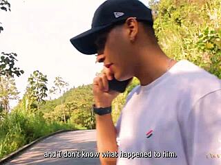 nymphomaniac fucks her lover and the mechanic on a public outdoor spot with danner mendez and yenifer chacon