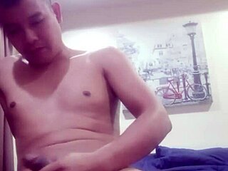 Thai Gay Boy Explodes With Intense Cumshot