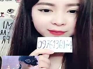 jin xinh bunny live show with full face chat 😊