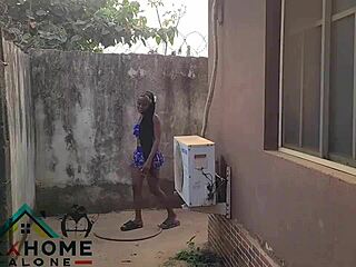 Fine Ass Sexy Petite 18+ Spying on Her Neighbour While He Masturbates