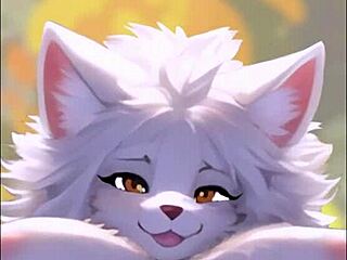 Furry hentai slut deepthroats massive cock in POV.